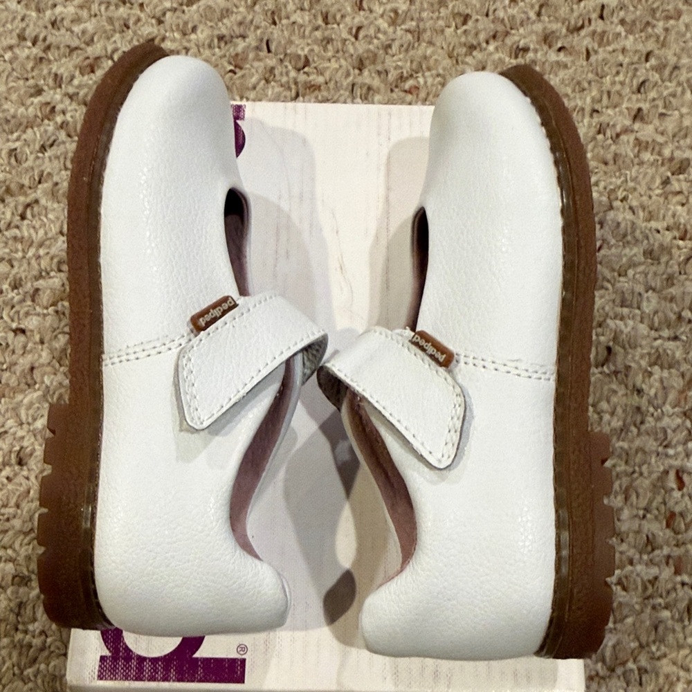Pediped White Dress Shoes for Kids - size US 10, EU 27 - Picture 6 of 9